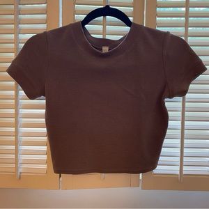 Alo micro waffle sierra short sleeve top